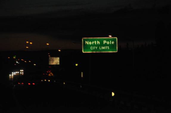 Antes de chegar à Faibanks, no Alaska, passamos pelo Polo Norte! (na Alaska Highway)